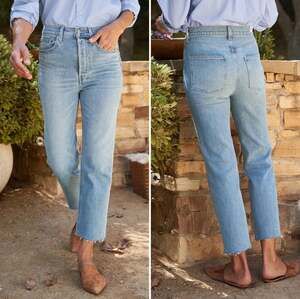 Frank & Eileen Monaghan Button Fly Cropped 90’s Casual Luxury Jeans- 27